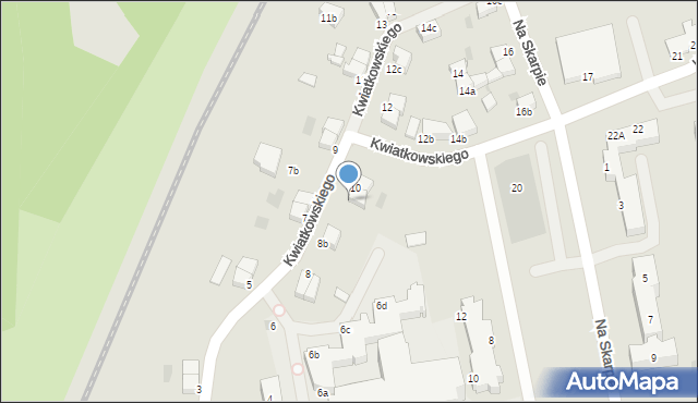 Koszalin, Kwiatkowskiego Eugeniusza, 10a, mapa Koszalina