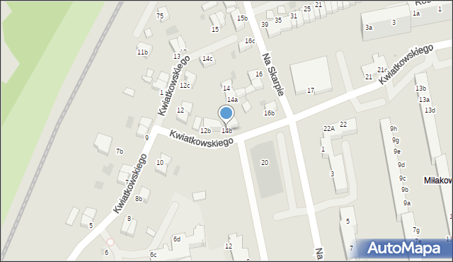 Koszalin, Kwiatkowskiego Eugeniusza, 14b, mapa Koszalina