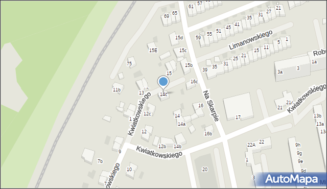 Koszalin, Kwiatkowskiego Eugeniusza, 14c, mapa Koszalina