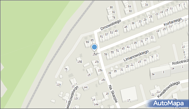 Koszalin, Kwiatkowskiego Eugeniusza, 15d, mapa Koszalina