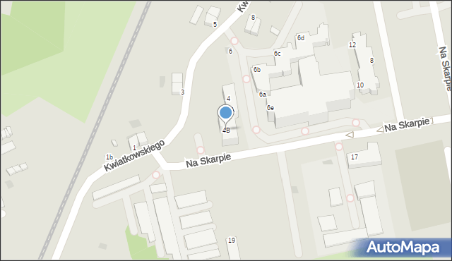 Koszalin, Kwiatkowskiego Eugeniusza, 4B, mapa Koszalina
