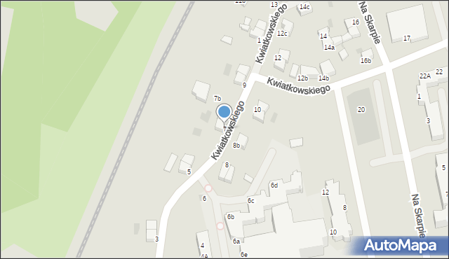 Koszalin, Kwiatkowskiego Eugeniusza, 7, mapa Koszalina