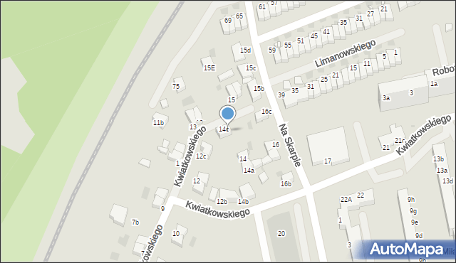 Koszalin, Kwiatkowskiego Eugeniusza, 74c, mapa Koszalina