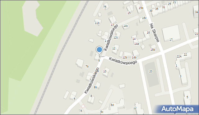 Koszalin, Kwiatkowskiego Eugeniusza, 9a, mapa Koszalina