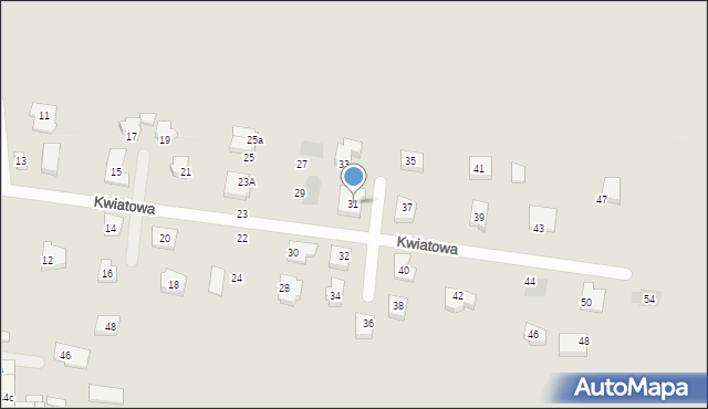 Koszalin, Kwiatowa, 31, mapa Koszalina