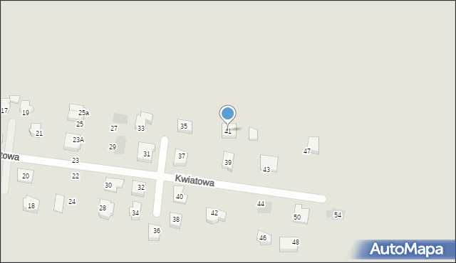 Koszalin, Kwiatowa, 41, mapa Koszalina