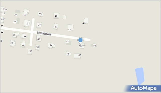 Koszalin, Kwiatowa, 50, mapa Koszalina