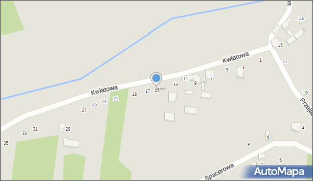 Koziegłowy, Kwiatowa, 15, mapa Koziegłowy