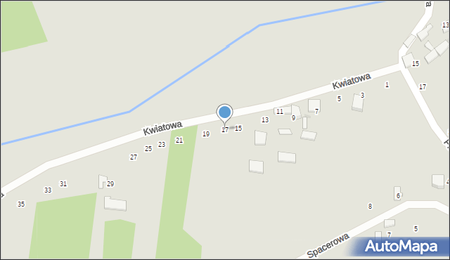 Koziegłowy, Kwiatowa, 17, mapa Koziegłowy