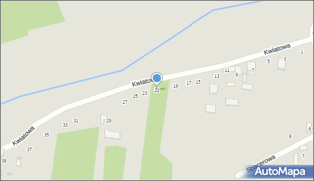 Koziegłowy, Kwiatowa, 21, mapa Koziegłowy