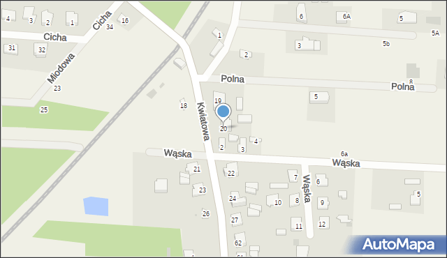 Kozłów Biskupi, Kwiatowa, 20, mapa Kozłów Biskupi