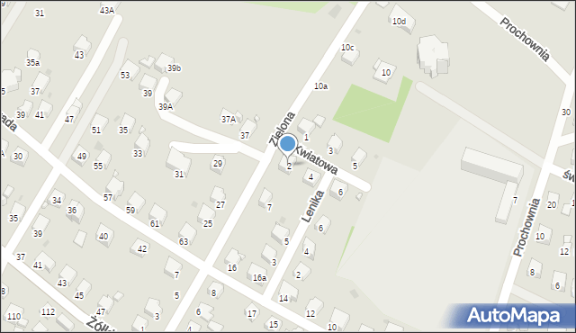 Krosno, Kwiatowa, 2, mapa Krosna