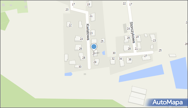 Kruszyn Krajeński, Kwiatowa, 27, mapa Kruszyn Krajeński