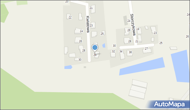 Kruszyn Krajeński, Kwiatowa, 29, mapa Kruszyn Krajeński