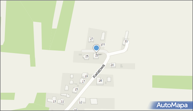 Krzęcin, Kwiatowa, 23, mapa Krzęcin