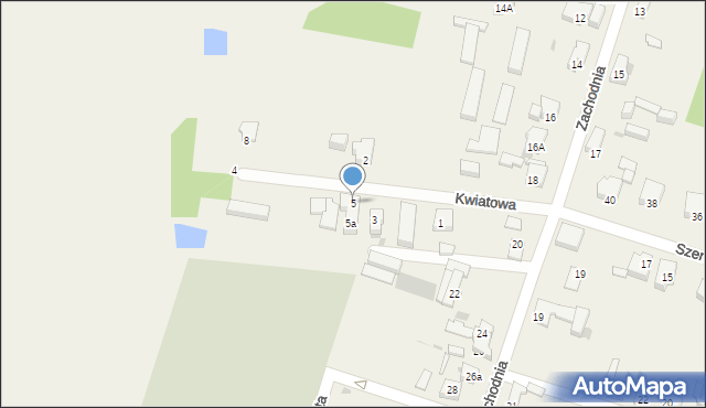 Ksawerów, Kwiatowa, 5, mapa Ksawerów