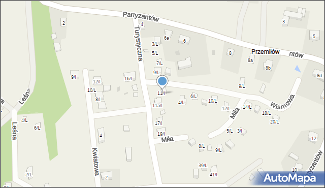 Księginice Małe, Kwiatowa, 11/l, mapa Księginice Małe