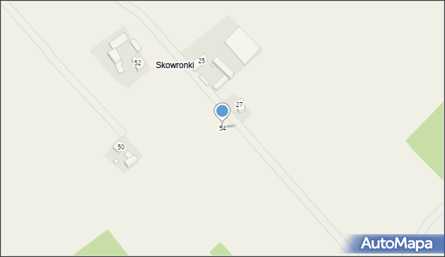 Kunowo, Kwiatowa, 54, mapa Kunowo