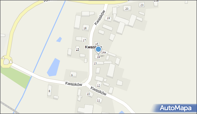 Kwasków, Kwasków, 14, mapa Kwasków