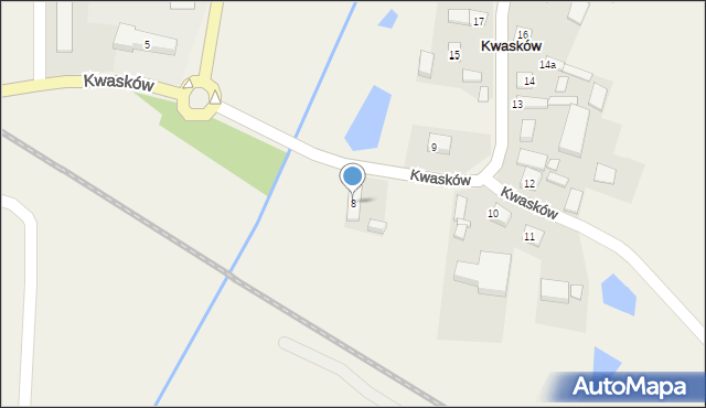 Kwasków, Kwasków, 8, mapa Kwasków