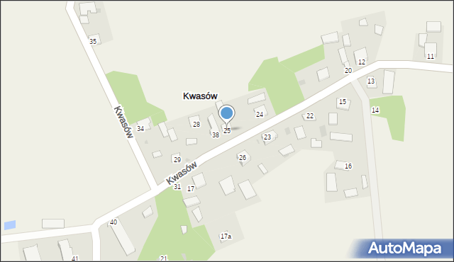 Kwasów, Kwasów, 25, mapa Kwasów