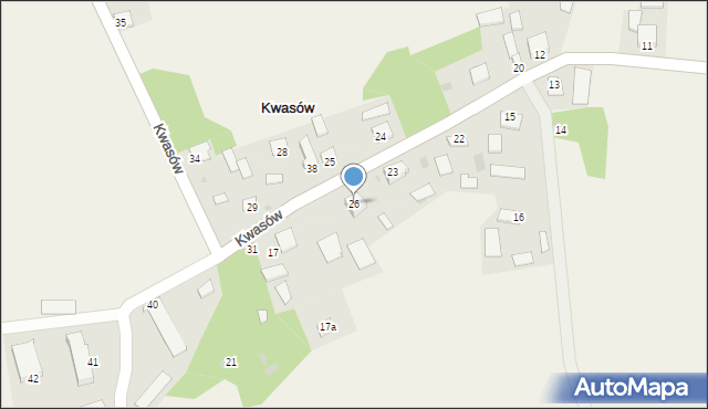 Kwasów, Kwasów, 26, mapa Kwasów