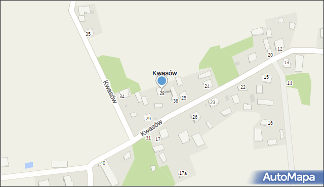 Kwasów, Kwasów, 28, mapa Kwasów