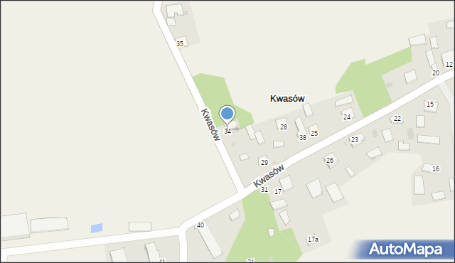 Kwasów, Kwasów, 34, mapa Kwasów