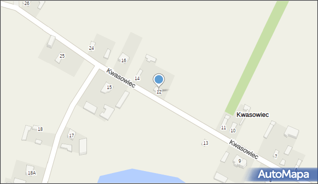 Kwasowiec, Kwasowiec, 12, mapa Kwasowiec