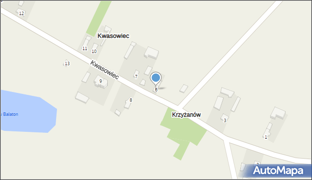 Kwasowiec, Kwasowiec, 6, mapa Kwasowiec