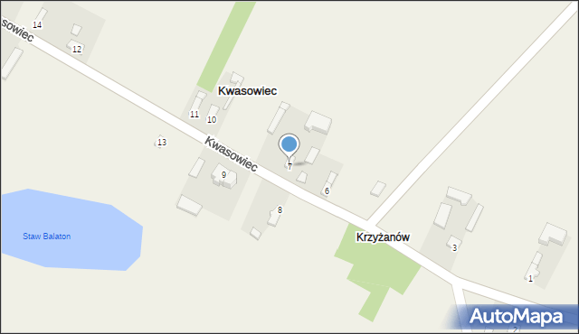 Kwasowiec, Kwasowiec, 7, mapa Kwasowiec