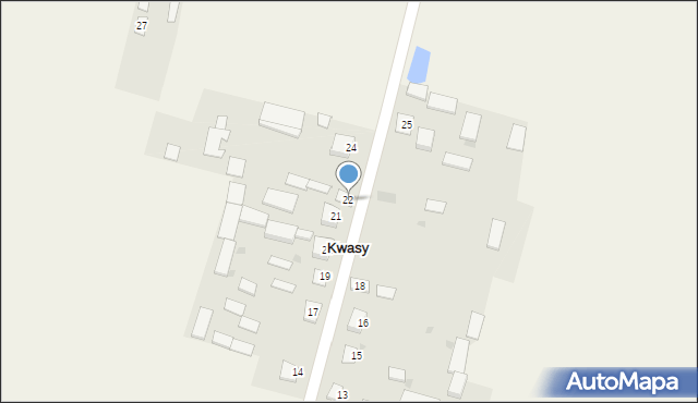 Kwasy, Kwasy, 22, mapa Kwasy