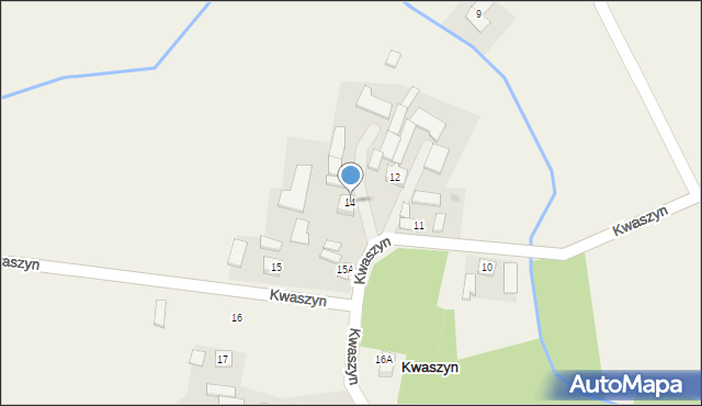 Kwaszyn, Kwaszyn, 14, mapa Kwaszyn