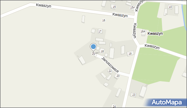 Kwaszyn, Kwaszyn, 21, mapa Kwaszyn