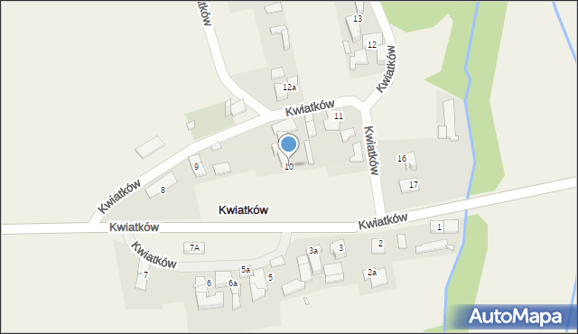 Kwiatków, Kwiatków, 10, mapa Kwiatków