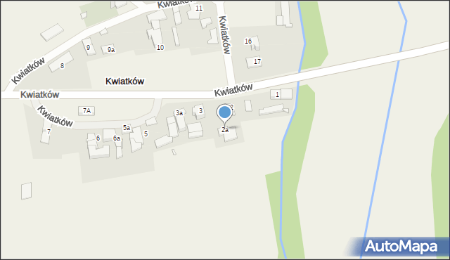 Kwiatków, Kwiatków, 2a, mapa Kwiatków