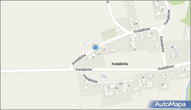 Kwiatków, Kwiatków, 8a, mapa Kwiatków