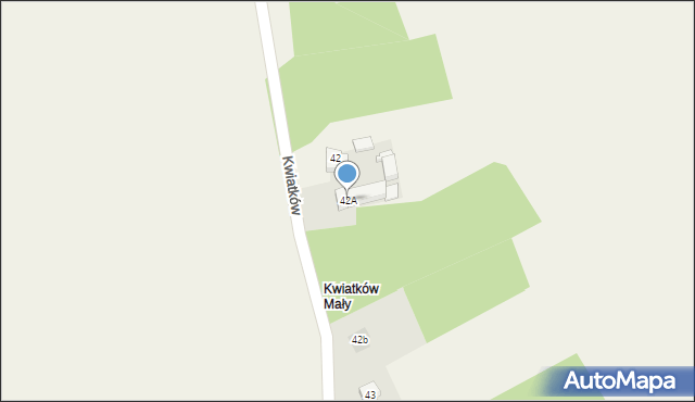 Kwiatków, Kwiatków, 42A, mapa Kwiatków