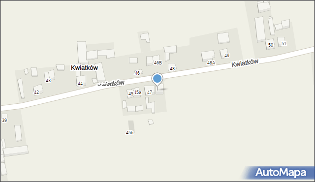 Kwiatków, Kwiatków, 47a, mapa Kwiatków