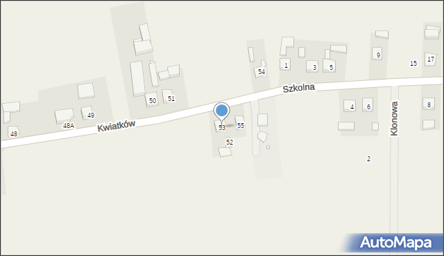 Kwiatków, Kwiatków, 53, mapa Kwiatków