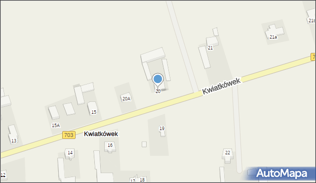 Kwiatkówek, Kwiatkówek, 20, mapa Kwiatkówek