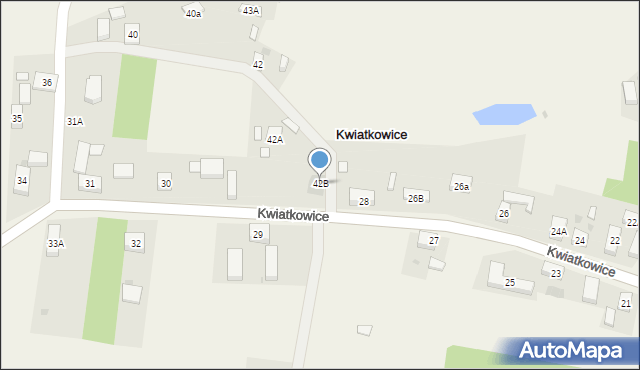 Kwiatkowice, Kwiatkowice, 42B, mapa Kwiatkowice