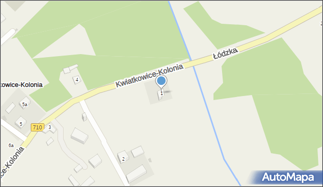 Kwiatkowice-Kolonia, Kwiatkowice-Kolonia, 1, mapa Kwiatkowice-Kolonia