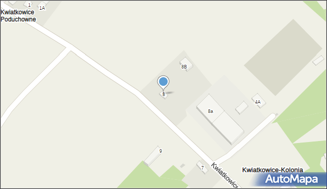 Kwiatkowice-Kolonia, Kwiatkowice-Kolonia, 8, mapa Kwiatkowice-Kolonia
