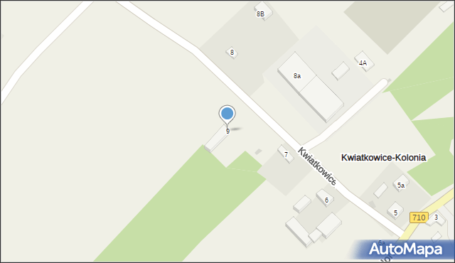 Kwiatkowice-Kolonia, Kwiatkowice-Kolonia, 9, mapa Kwiatkowice-Kolonia