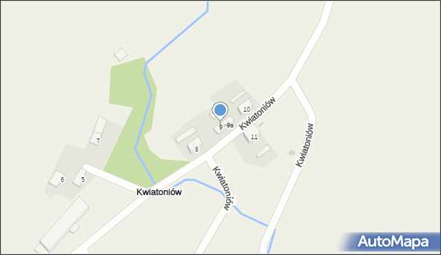 Kwiatoniów, Kwiatoniów, 9, mapa Kwiatoniów