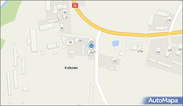 Kwieciszewo, Kwieciszewo, 102, mapa Kwieciszewo