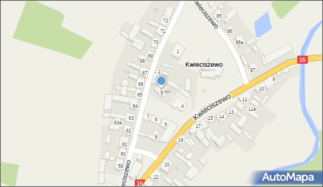 Kwieciszewo, Kwieciszewo, 3, mapa Kwieciszewo