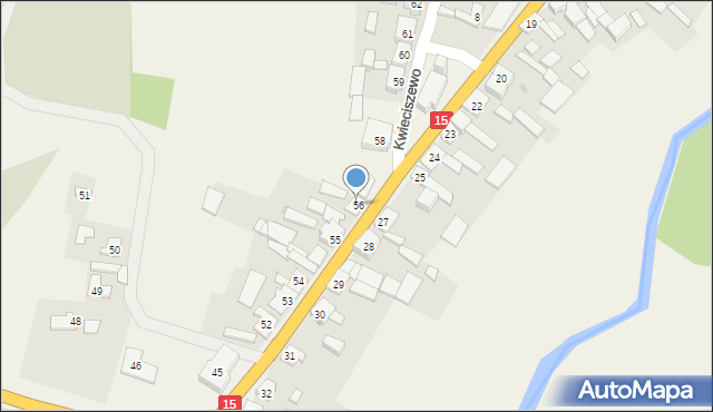 Kwieciszewo, Kwieciszewo, 56a, mapa Kwieciszewo