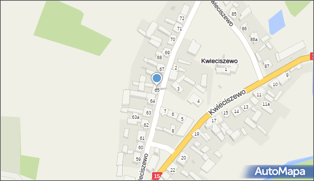 Kwieciszewo, Kwieciszewo, 65, mapa Kwieciszewo